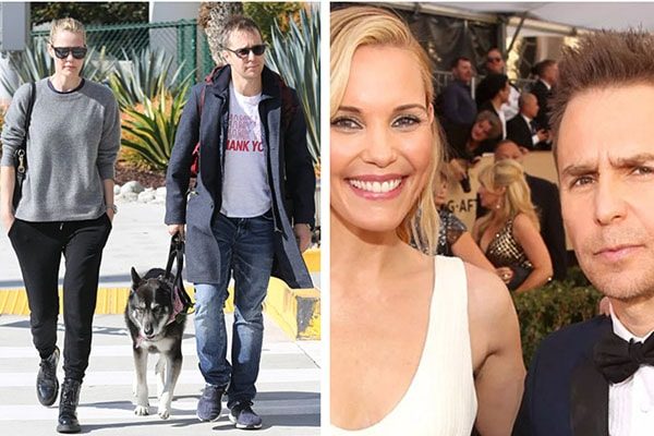 Leslie Bibb with dog and boyfriend