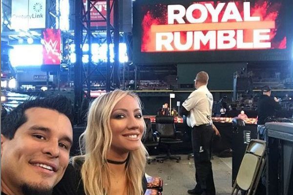 Nita Strauss and Josh Villalta at the royal rumble