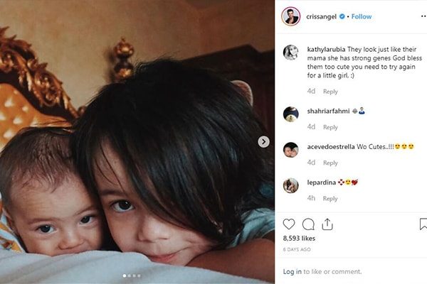 Shaunyl Benson's children withhusband Criss Angel