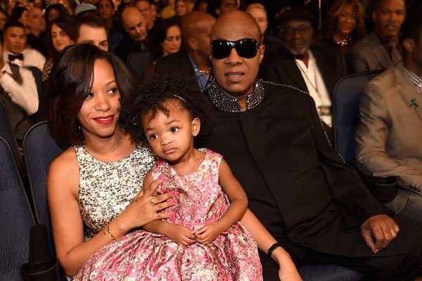 Stevie Wonder with wife Tomeeka Robyn Bracy and Daughter Nia