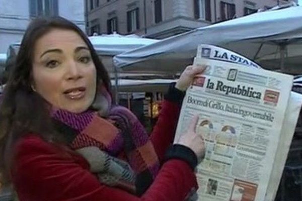 Katya Adler during her reporting work.