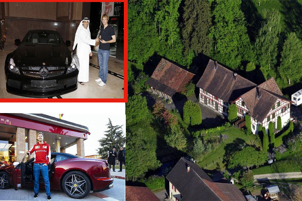 Sebastian Vettel's house and cars