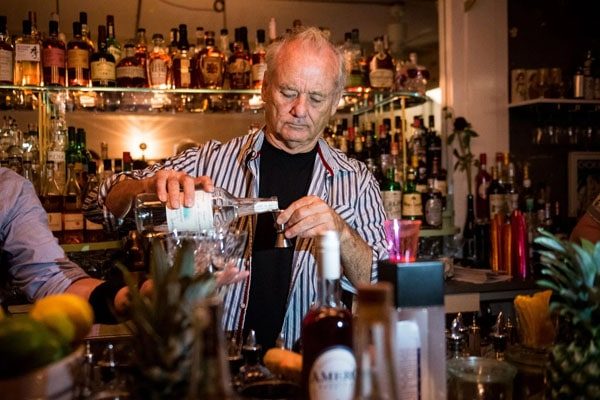 Bill Murray serving 