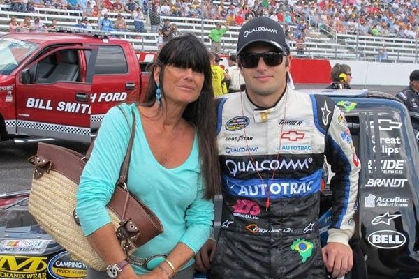 Nelson Piquet Jr. with his mother Sylvia