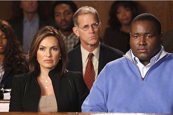 Quinton Aaron as an jury member in Law and Order