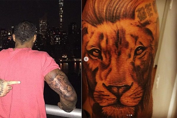 Omari Hardwick's lion tattoo