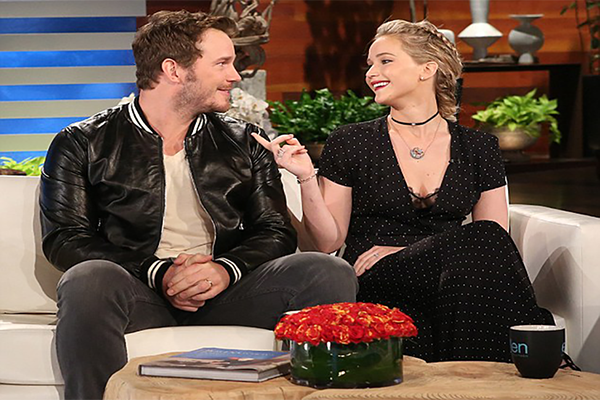 Jennifer Lawrence and Chris Pratt spotted with students at Ghetto Film School