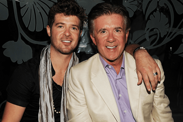Robin Thicke with late father Alan Thicke
