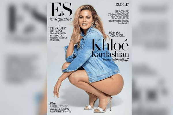Khloe Kardashian has posed sexily in the latest issue of ES Magazine 