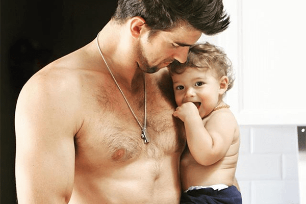 Michael Phelps hot shirtless selfie with new born son Boomer