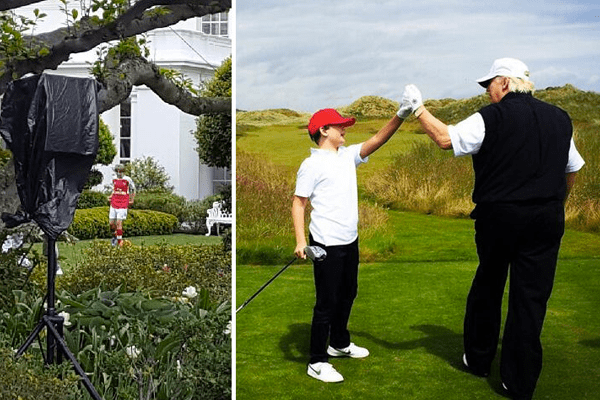 Barron Trump loves golfing