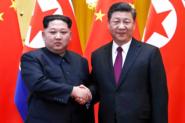 Kim Jong Un meeting with Chinese President Xi Jinping
