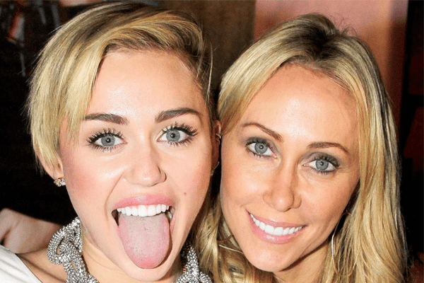 Tish Cyrus with Miley Cyrus