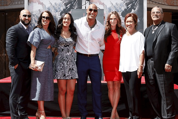 Dany and Dwayne with their partners and daughter