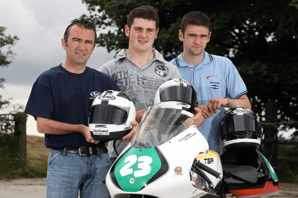 Michael Dunlop alongside his father Late Robert Dunlop and Brother, Late William Dunlop