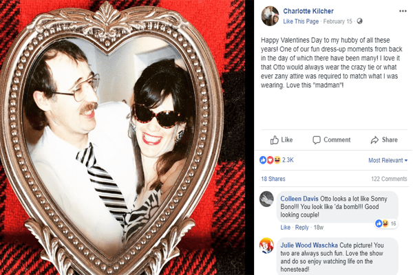 Otto Kilcher and his wife Charlotte Kilcher on Valentines day 
