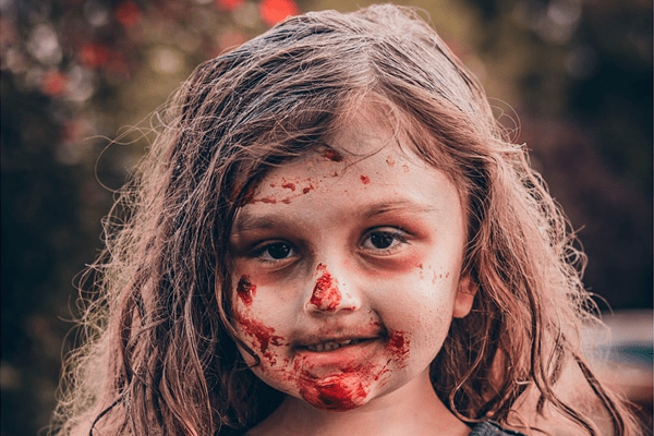 Photo of Meilani Alexandra Matthews as a zombie