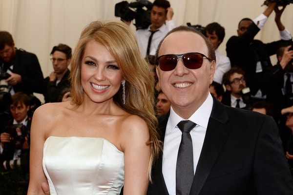Thalia with cool, Husband Tommy Mottola 