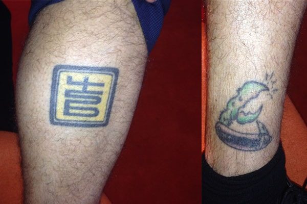 Carson Daly tattooed a logo which reads 456 and Crab
