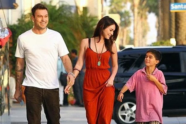 Lijah Marcil Green with his father and Megan Fox