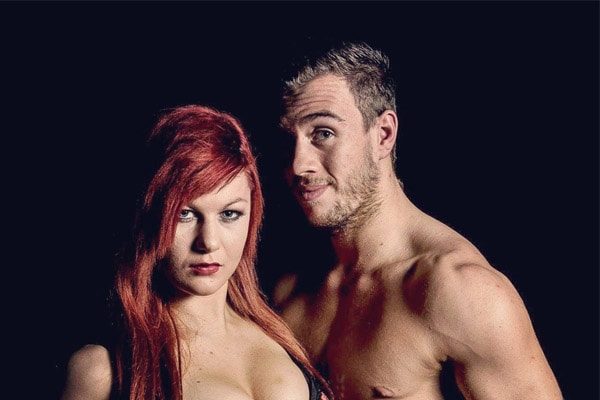 Will Ospreay's with his wife Bea Priestley.