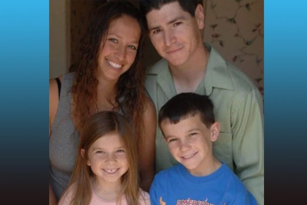 Michael Fishman with his kids and wife