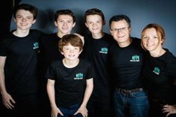 Tom Holland and his family