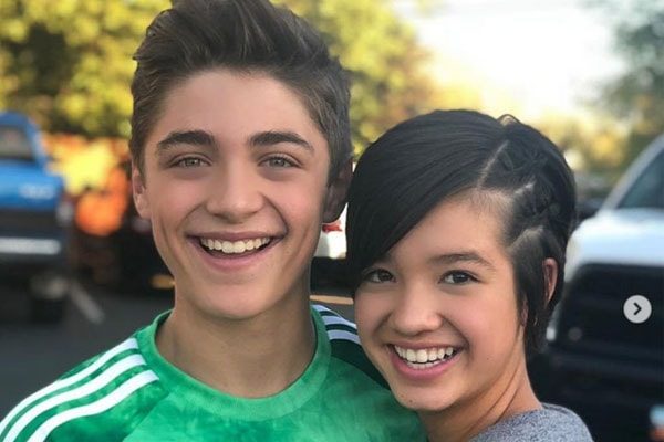 Asher Angel with his alleged girlfriend and Peyton Elizabeth Lee dating