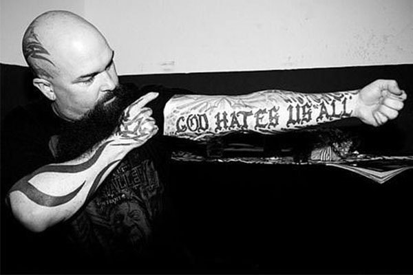 Kerry King's tattoo God Hates Us All