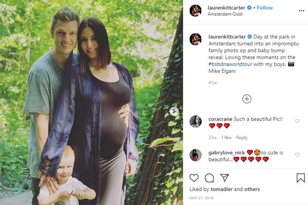 Lauren Kitt's family with Nick Carter