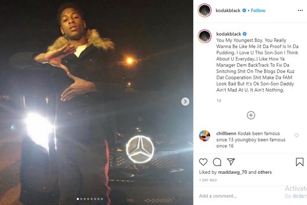 Kodak and YoungBoy's screen fight
